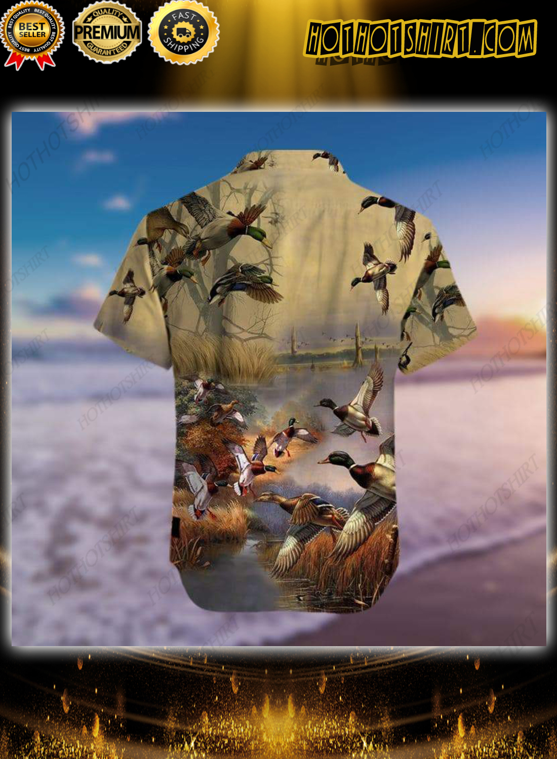 Duck Hunting Hawaiian Aloha Shirt Duck Hunting Hawaiian Aloha Shirt