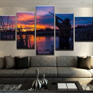 Duck Hunting - Hunting 5 Panel Canvas Art Wall Decor