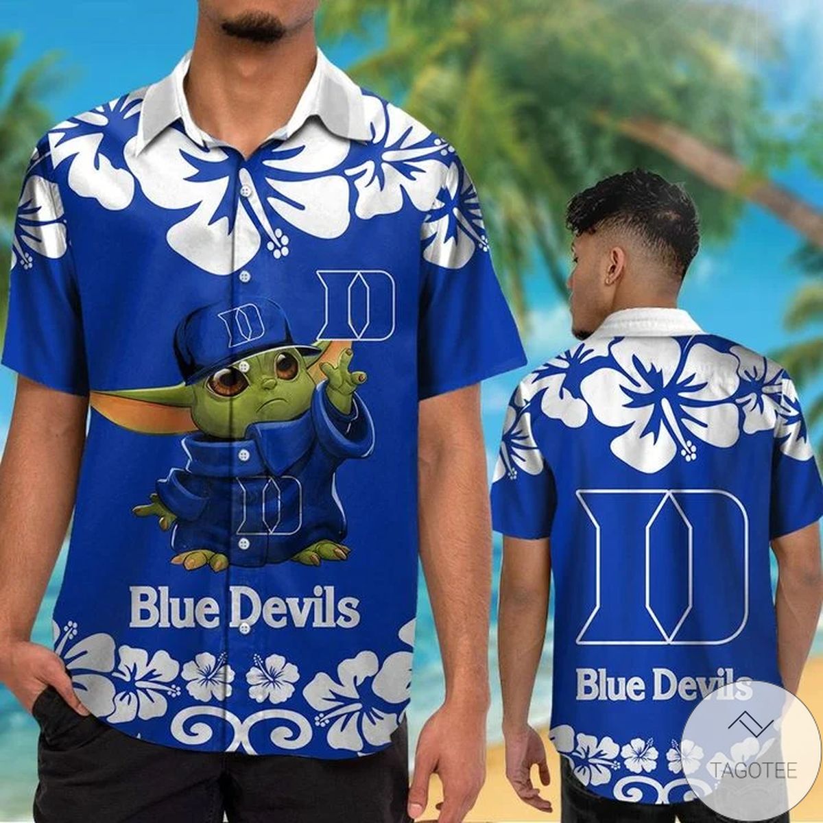 Duke Blue Devils Baby Yoda Hawaiian Shirt Duke Blue Devils Baby Yoda Hawaiian Shirt