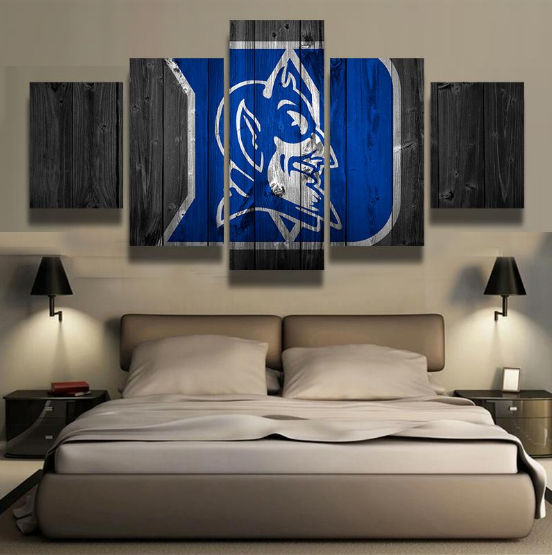 Duke Blue Devils Basketball Barn Wood - Sport 5 Panel Canvas Art Wall Decor Duke Blue Devils Basketball Barn Wood - Sport 5 Panel Canvas Art Wall Decor
