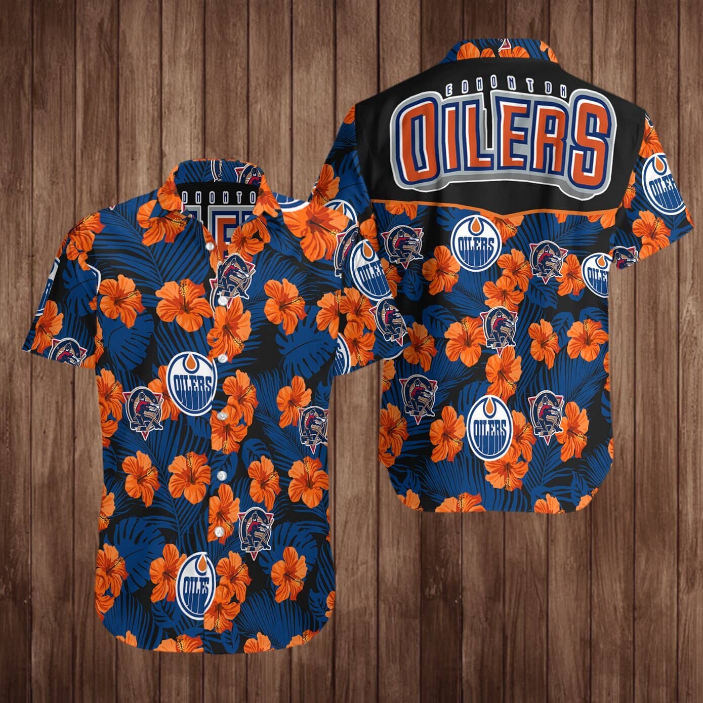 Edmonton Oilers Hockey Hawaiian Shirt Summer Button Up Edmonton Oilers Hockey Hawaiian Shirt Summer Button Up