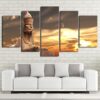 Egyptian Sphinx - Pyramid 5 Panel Canvas Art Wall Decor