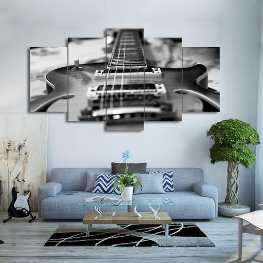 Electric Guitar 2 - Music 5 Panel Canvas Art Wall Decor Electric Guitar 2 - Music 5 Panel Canvas Art Wall Decor