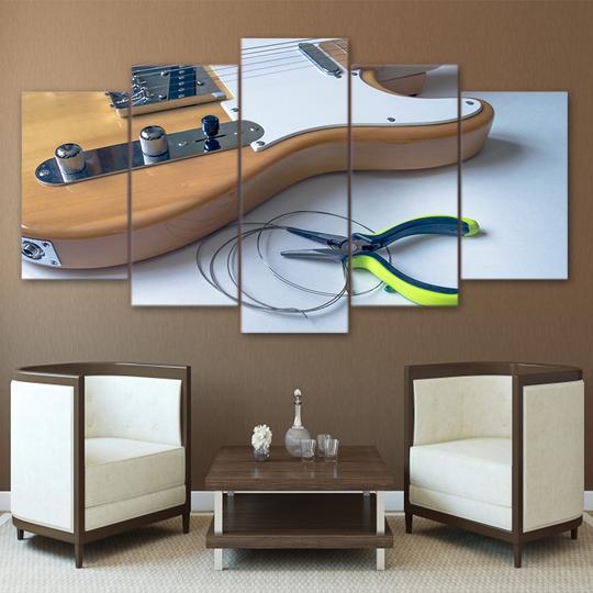 Electric Guitar Repair - Music 5 Panel Canvas Art Wall Decor Electric Guitar Repair - Music 5 Panel Canvas Art Wall Decor