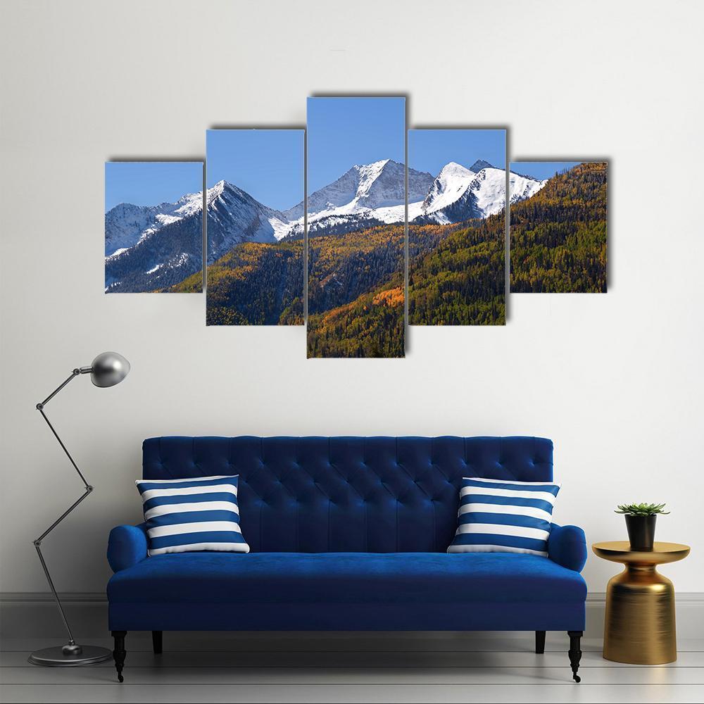 Elk Mountains Colorado In Fall - Nature 5 Panel Canvas Art Wall Decor Elk Mountains Colorado In Fall - Nature 5 Panel Canvas Art Wall Decor