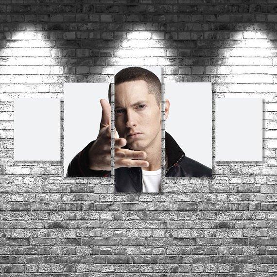 Eminem - Famous Person 5 Panel Canvas Art Wall Decor Eminem - Famous Person 5 Panel Canvas Art Wall Decor