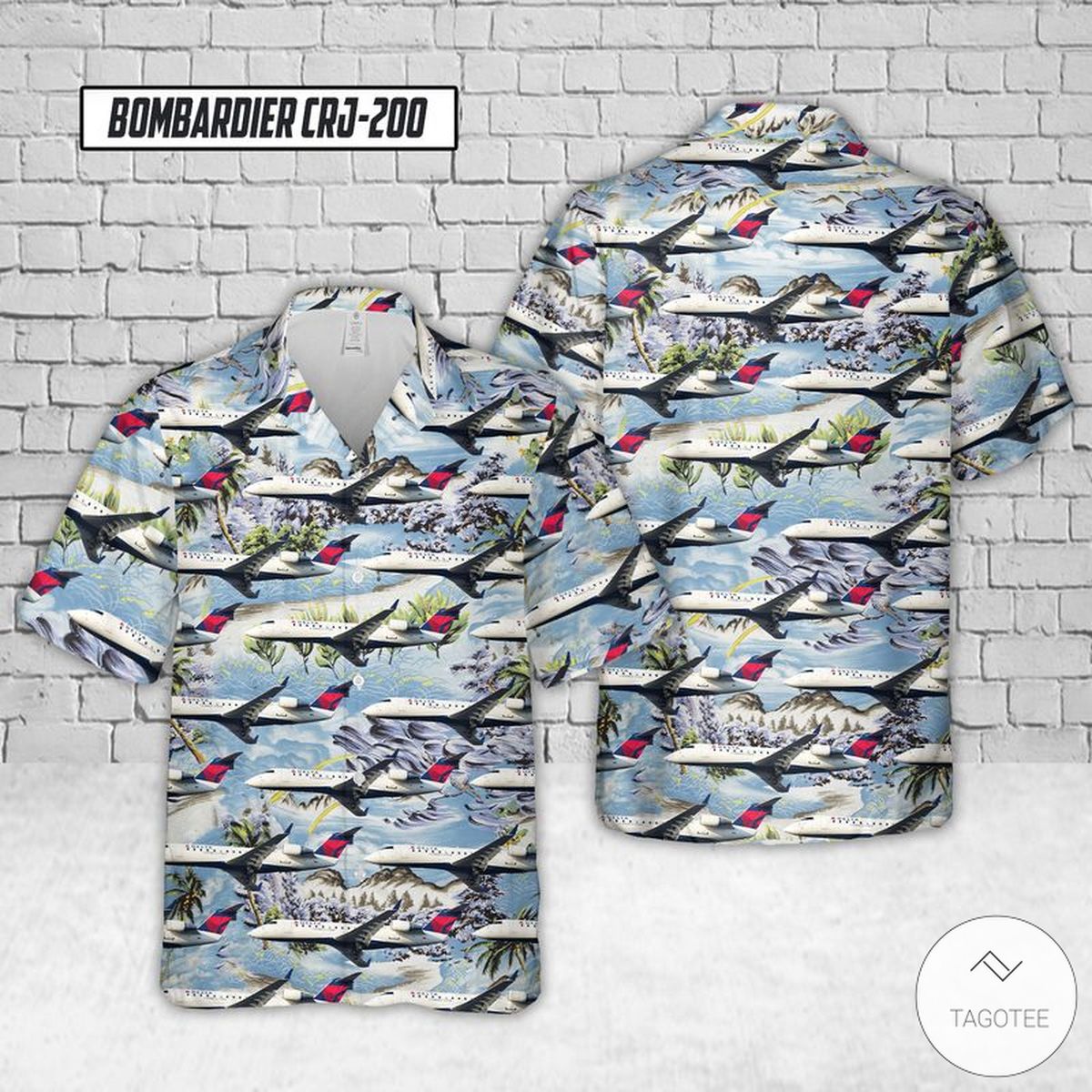 Endeavor Air Bombardier Crj-200 Hawaiian Shirt Endeavor Air Bombardier Crj-200 Hawaiian Shirt