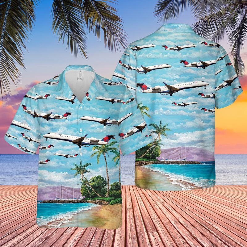 Endeavor Air Bombardier Crj701Er Hawaiian Shirt Endeavor Air Bombardier Crj701Er Hawaiian Shirt