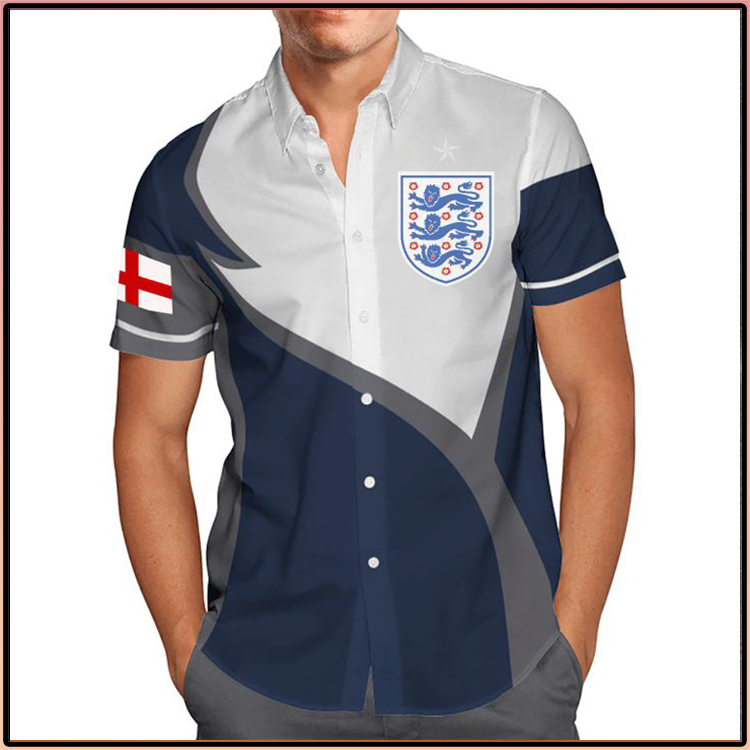 England Football Hawaiian Shirt England Football Hawaiian Shirt