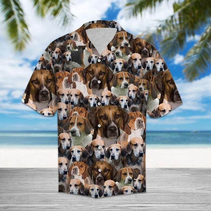 English Foxhound Hawaiian Shirt Summer Button Up English Foxhound Hawaiian Shirt Summer Button Up
