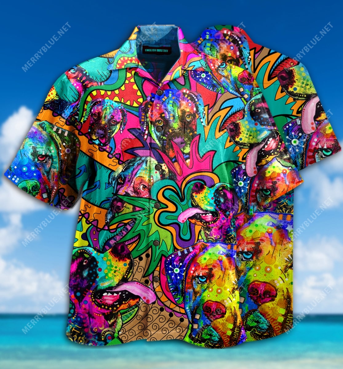 English Mastiff Summer All Over Printed Hawaiian Shirt English Mastiff Summer All Over Printed Hawaiian Shirt