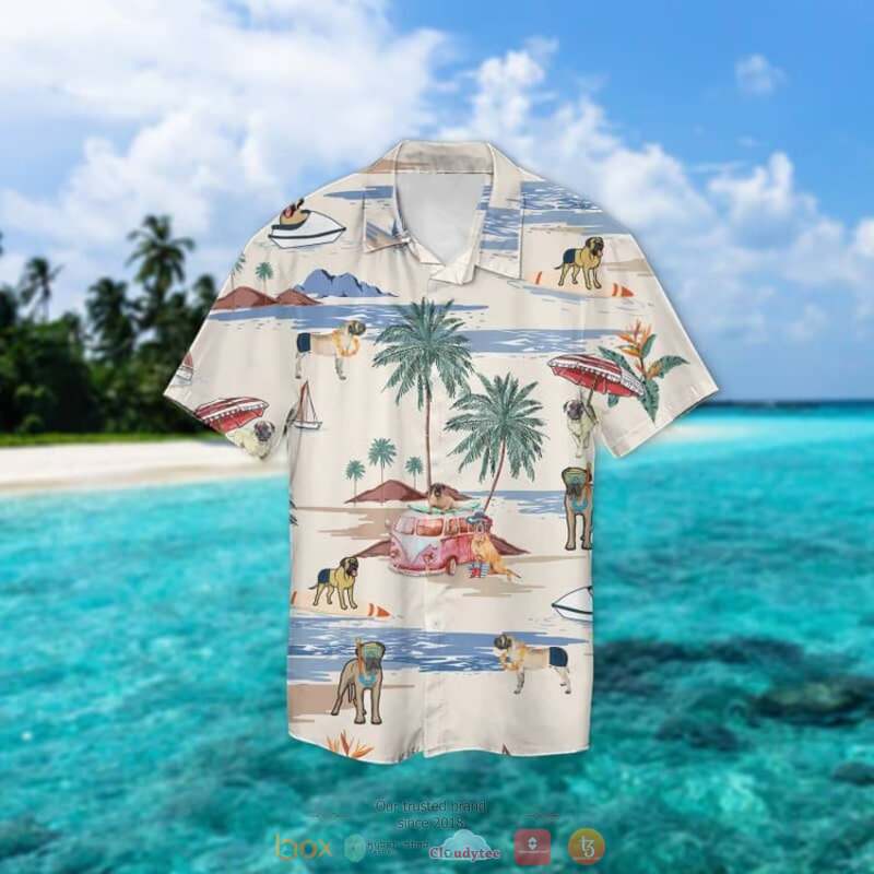 English Mastiff Summer Beach Hawaiian Shirt English Mastiff Summer Beach Hawaiian Shirt