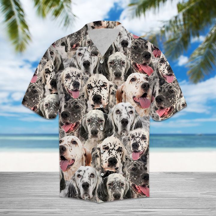 English Setter Hawaiian Shirt Summer Button Up English Setter Hawaiian Shirt Summer Button Up
