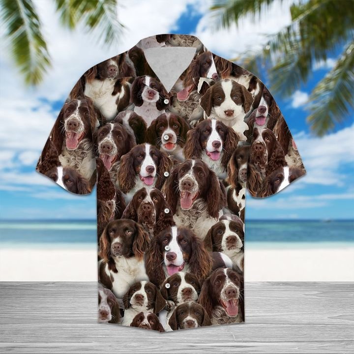 English Springer Spaniel Awesom Hawaiian Shirt Summer Button Up English Springer Spaniel Awesom Hawaiian Shirt Summer Button Up