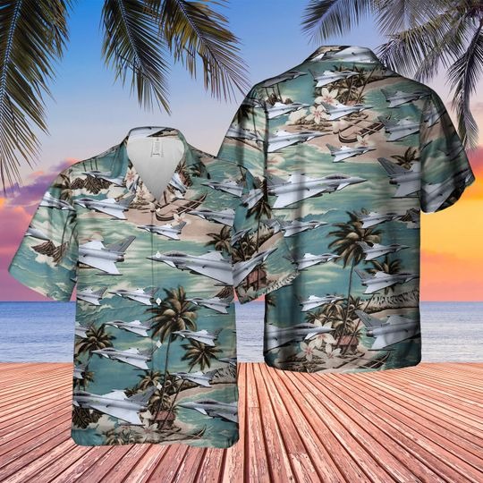 Eurofighter Typhoon Fgr4 Hawaiian Shirt Eurofighter Typhoon Fgr4 Hawaiian Shirt