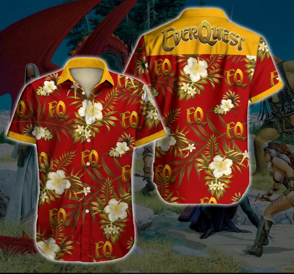 Ever Quest Hawaiian Shirt Summer Button Up Ever Quest Hawaiian Shirt Summer Button Up