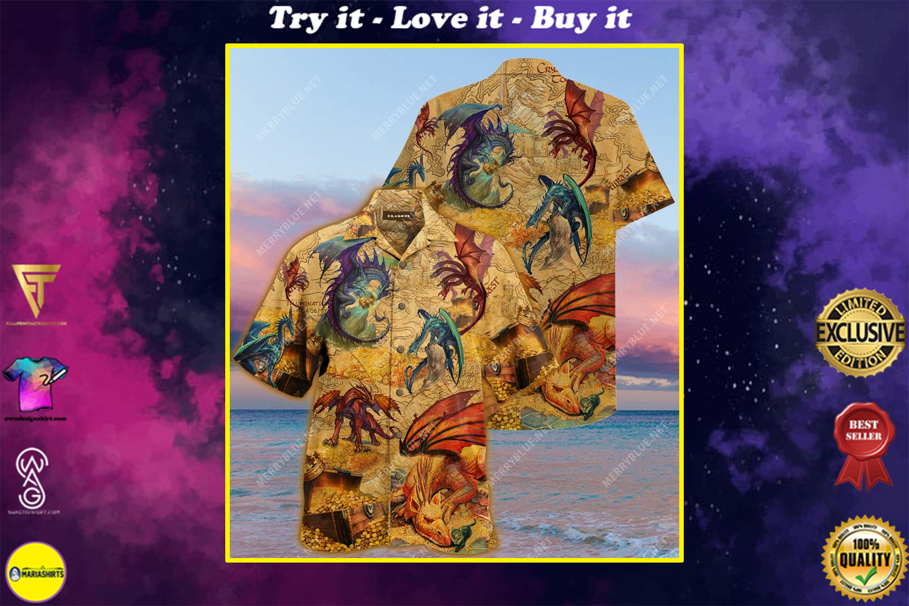 Every Treasure Is Guarded By Dragons Full Printing Hawaiian Shirt Every Treasure Is Guarded By Dragons Full Printing Hawaiian Shirt