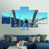 Extreme Skiing - Sport 5 Panel Canvas Art Wall Decor