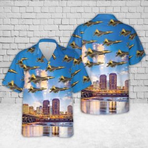 F-22 Raptor Virginia Air National Guard Hawaiian Shirt