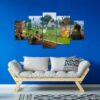 F0Rtnite Durr Burger 1 - Gaming 5 Panel Canvas Art Wall Decor