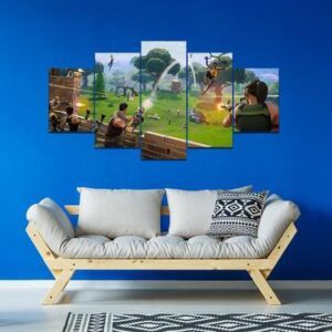 F0Rtnite Durr Burger 1 - Gaming 5 Panel Canvas Art Wall Decor