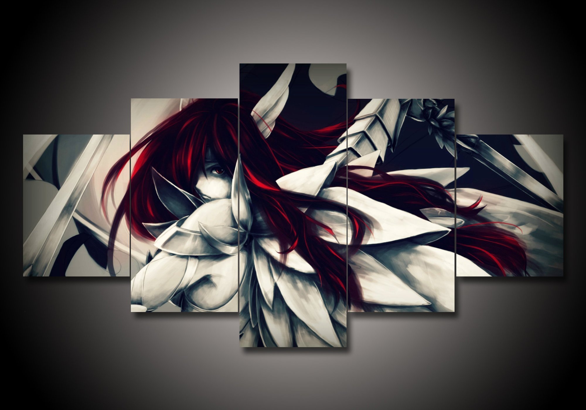 Fairy Tail 3 - Anime 5 Panel Canvas Art Wall Decor Fairy Tail 3 - Anime 5 Panel Canvas Art Wall Decor