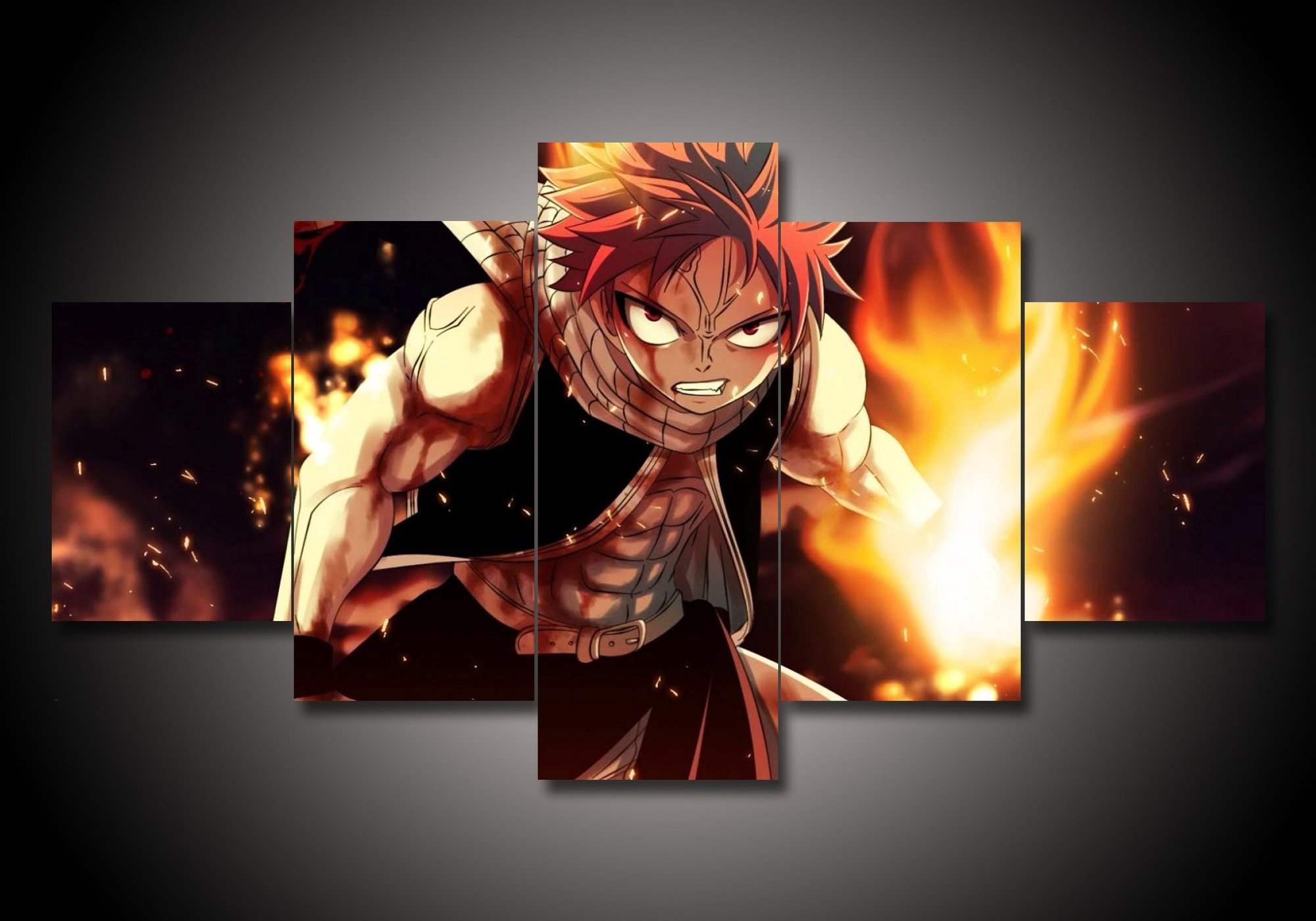 Fairy Tail 6 - Anime 5 Panel Canvas Art Wall Decor Fairy Tail 6 - Anime 5 Panel Canvas Art Wall Decor