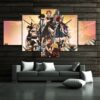 Fairy Tail Japanese - Anime 5 Panel Canvas Art Wall Decor