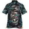 Faith Hope Love Skull Hawaiian Shirt