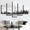 Famous Building City - Nature 5 Panel Canvas Art Wall Decor