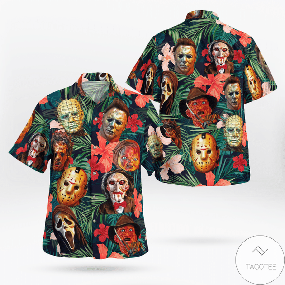 Famous Horror Characters Hawaiian Shirt Famous Horror Characters Hawaiian Shirt
