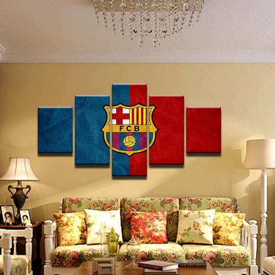 Fc Barcelona 9 - Sport 5 Panel Canvas Art Wall Decor Fc Barcelona 9 - Sport 5 Panel Canvas Art Wall Decor