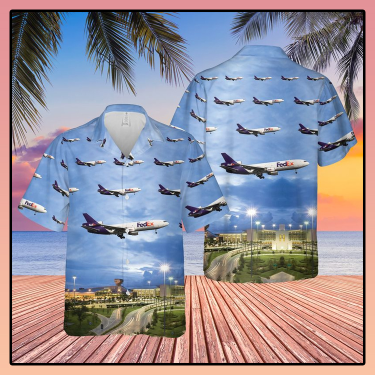 Fedex Express Mcdonnell Douglas Md-10 Miami International Airport Hawaiian Shirt Fedex Express Mcdonnell Douglas Md-10 Miami International Airport Hawaiian Shirt