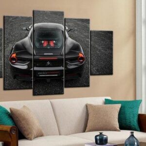 Ferrari Sports Car - Automative 5 Panel Canvas Art Wall Decor