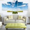 Field 2 - Nature 5 Panel Canvas Art Wall Decor
