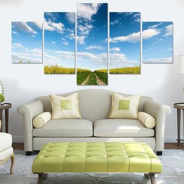 Field 2 - Nature 5 Panel Canvas Art Wall Decor Field 2 - Nature 5 Panel Canvas Art Wall Decor