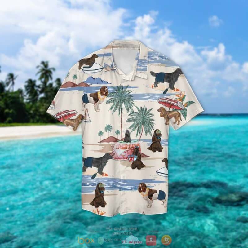 Field Spaniel Summer Beach Hawaiian Shirt Field Spaniel Summer Beach Hawaiian Shirt