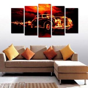 Fiery Rolls Royce - Automative Canvas Wall Art