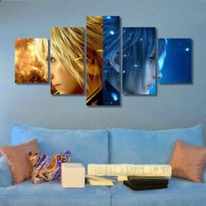 Final Fantasy 01 - Gaming 5 Panel Canvas Art Wall Decor