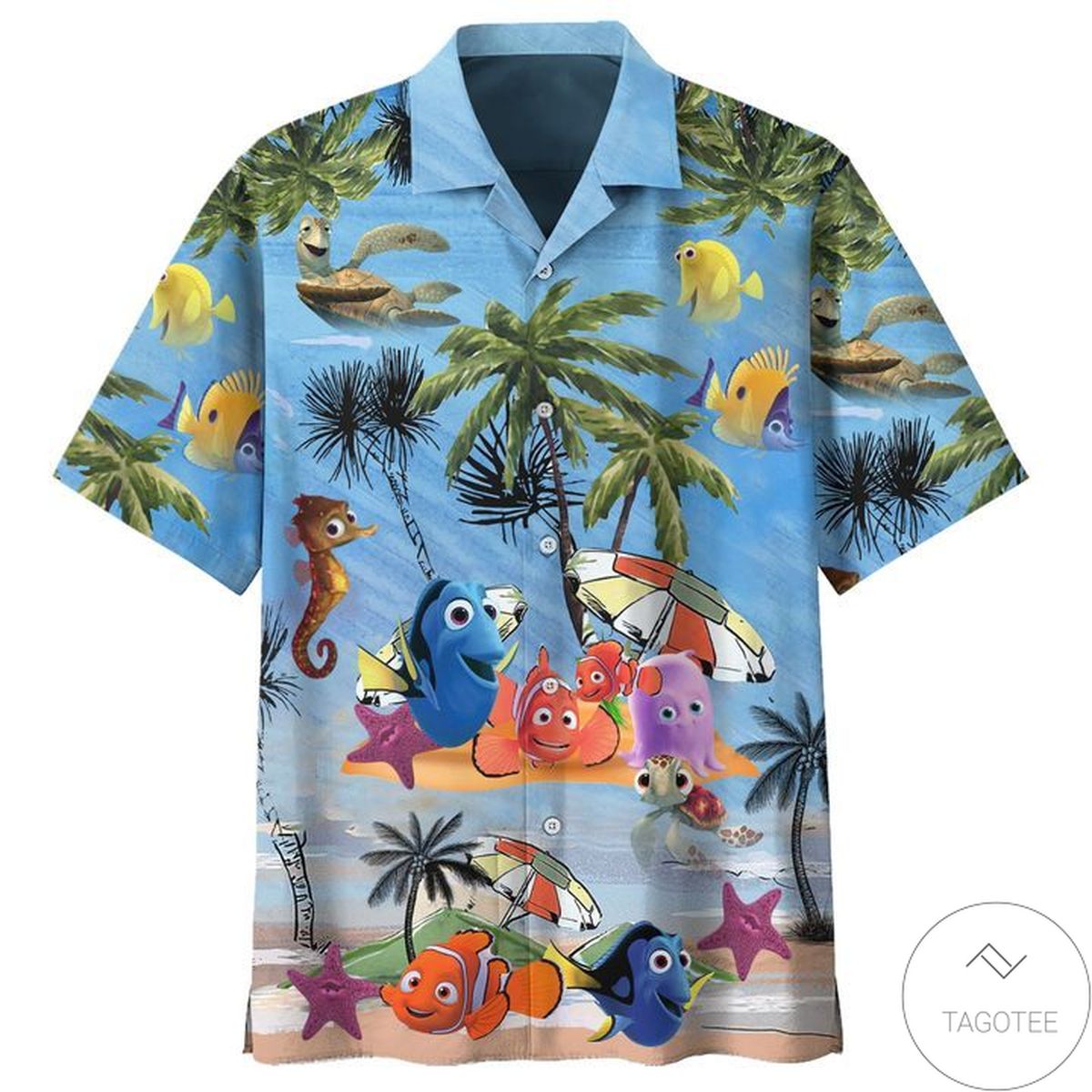 Finding Nemo Summer Vacation Cartoon Hawaiian Shirt Finding Nemo Summer Vacation Cartoon Hawaiian Shirt