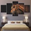 Fine Horse - Animal 5 Panel Canvas Art Wall Decor