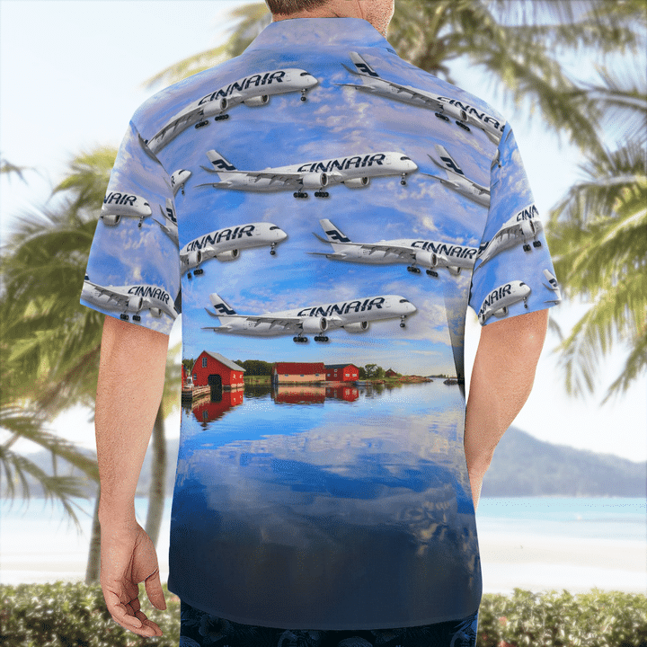 Finnair Airbus A350-941 Hawaiian Shirt Finnair Airbus A350-941 Hawaiian Shirt