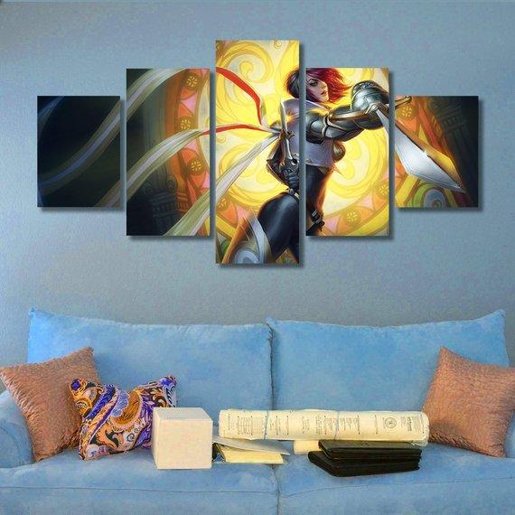 Fiora - Gaming 5 Panel Canvas Art Wall Decor Fiora - Gaming 5 Panel Canvas Art Wall Decor