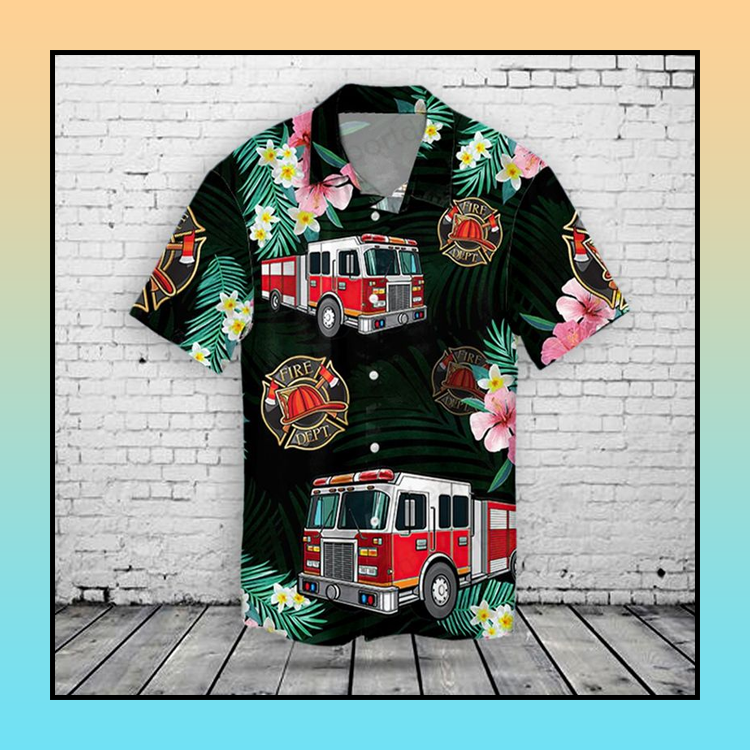 Fire Truck Hawaiian Shirt Fire Truck Hawaiian Shirt