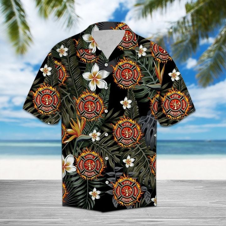 Firefighter Hawaiian Shirt Firefighter Hawaiian Shirt