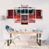 Firetruck Engine 1 - Automative 5 Panel Canvas Art Wall Decor