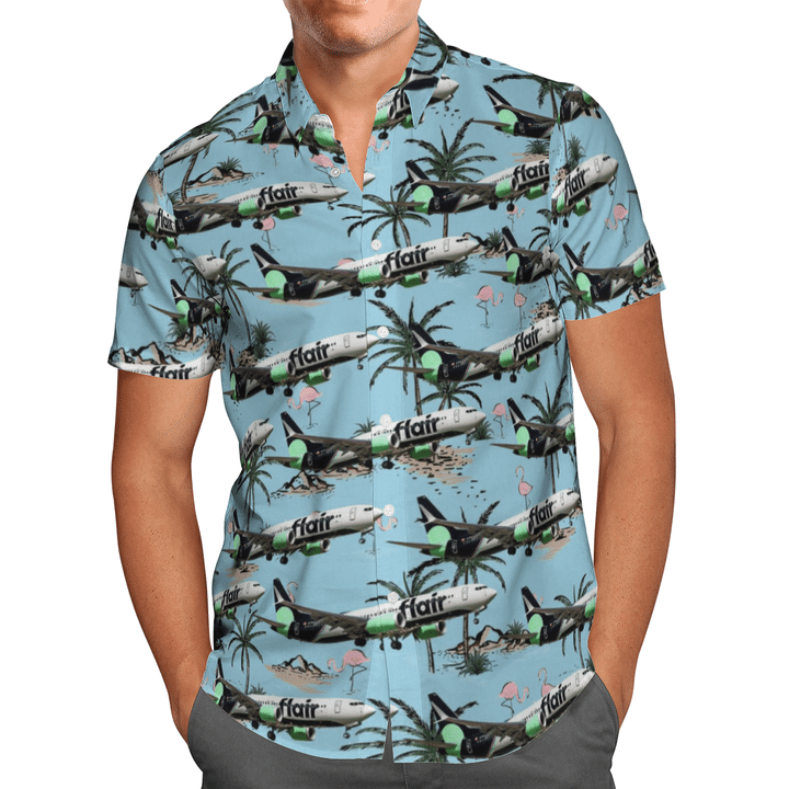 Flair Airlines Boeing 737-8 Max Hawaiian Shirt Flair Airlines Boeing 737-8 Max Hawaiian Shirt