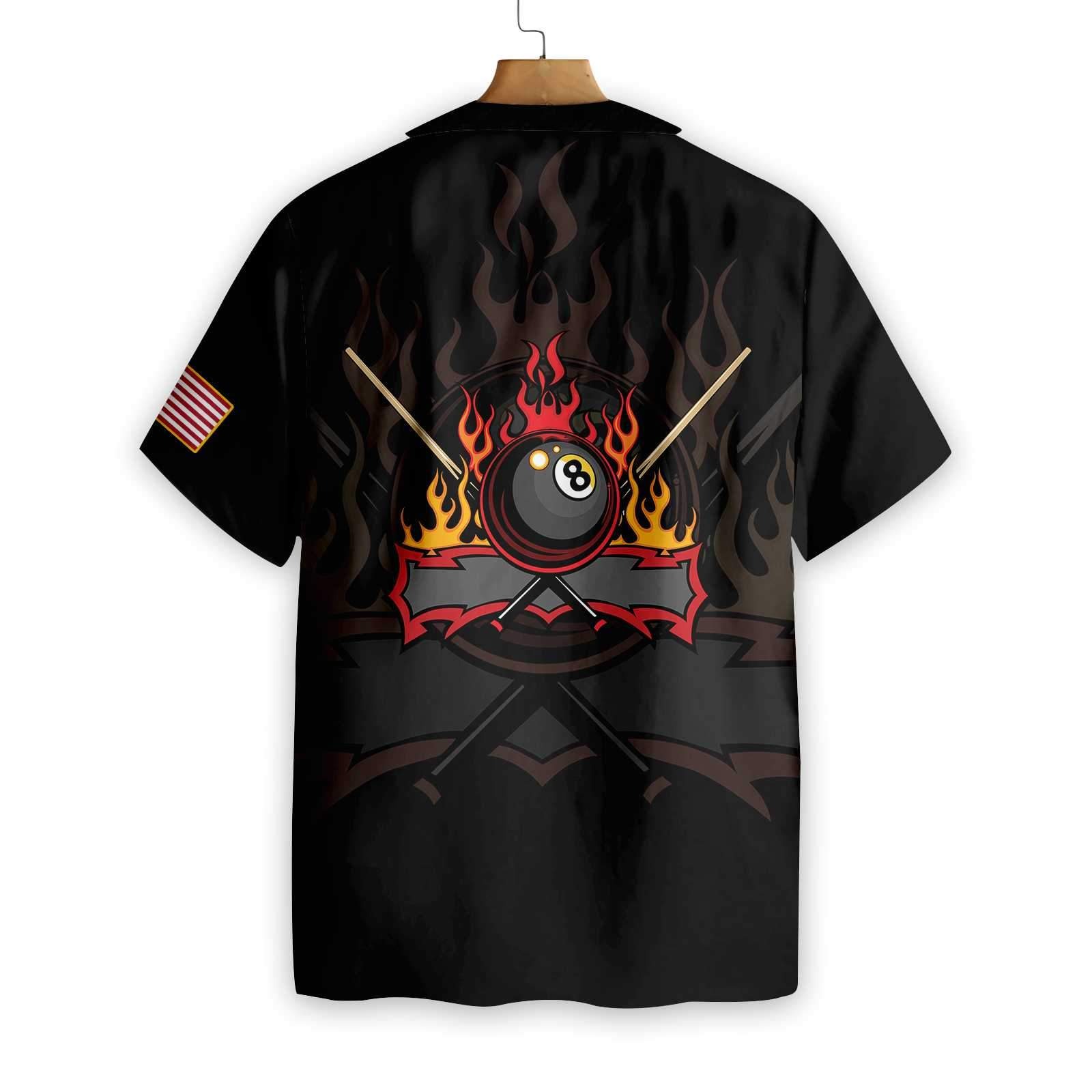 Flame 8 Ball Billiard Pool Hawaiian Shirt Flame 8 Ball Billiard Pool Hawaiian Shirt