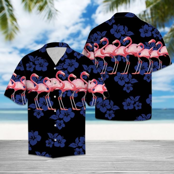 Flamingo Tropical Hawaiian Shirt Summer Button Up Flamingo Tropical Hawaiian Shirt Summer Button Up