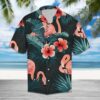 Flamingo Tropical Hawaiian Shirt Summer Button Up